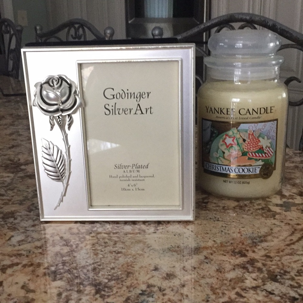 Brand new photo album and candle